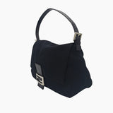 Sort canvas mamma baguette taske fra brand: FENDI - We Do Vintage