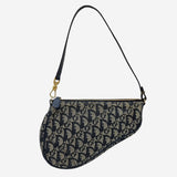 SORT JACQUARD CANVAS SADDLE taske fra brand: DIOR - We Do Vintage