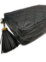 Sort Quilted Camera bag taske fra brand: CHANEL - We Do Vintage