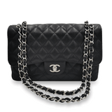 Sort caviar jumbo Classic double flap taske fra brand: CHANEL - We Do Vintage