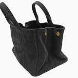 Sort denim Canapa Tote medium taske fra brand: PRADA - We Do Vintage