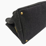 Sort denim Canapa Tote medium taske fra brand: PRADA - We Do Vintage