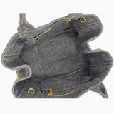 Sort denim Canapa Tote medium taske fra brand: PRADA - We Do Vintage