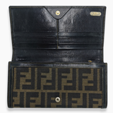 Brun zucca long wallet taske fra brand: FENDI - We Do Vintage