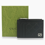 Sort læder kortholder taske fra brand: GUCCI - We Do Vintage