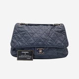 coco pleats soft flap bag mørkeblå