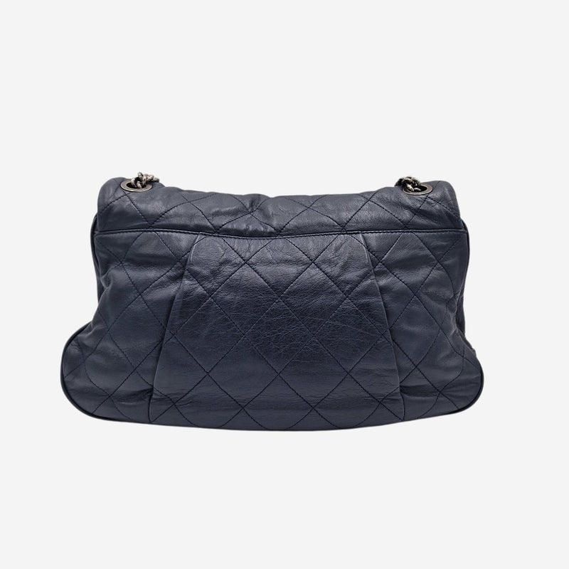 coco pleats soft flap bag mørkeblå