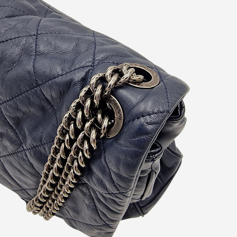 coco pleats soft flap bag mørkeblå