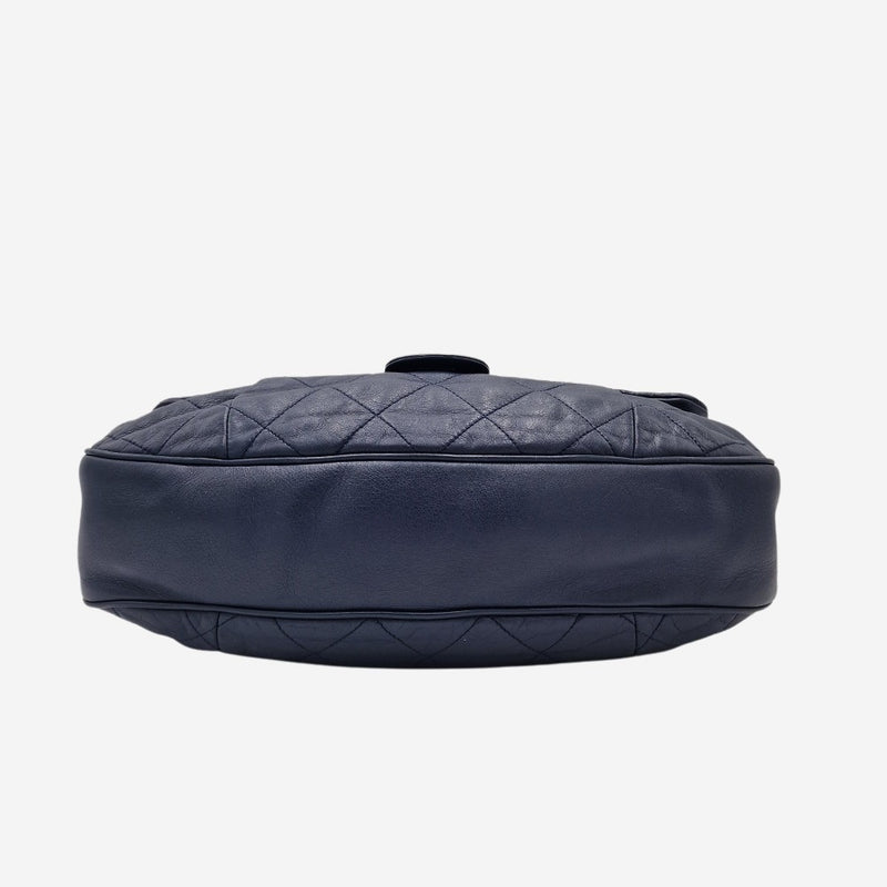coco pleats soft flap bag mørkeblå