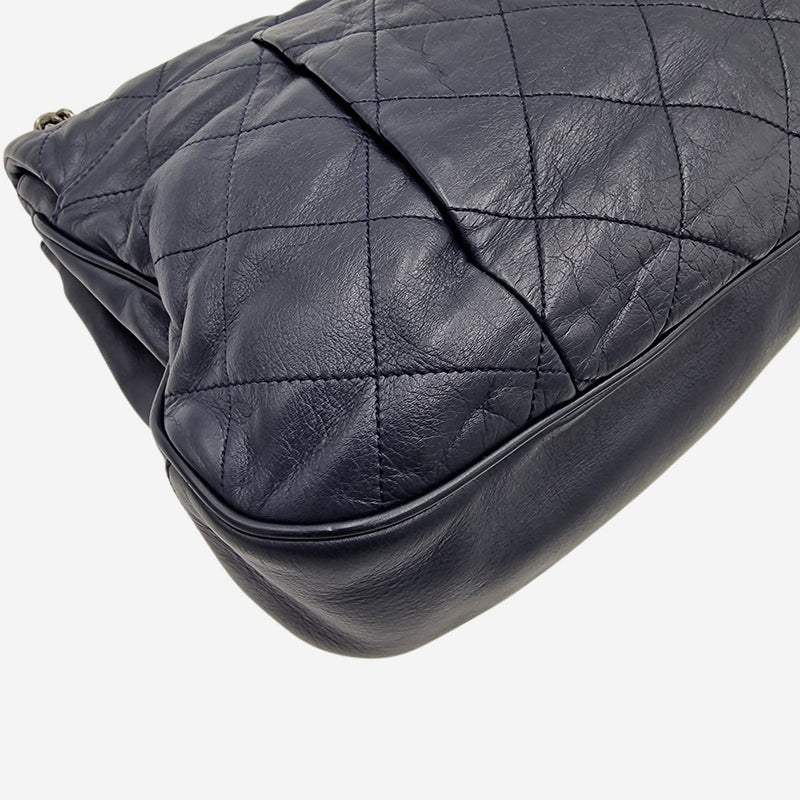 coco pleats soft flap bag mørkeblå