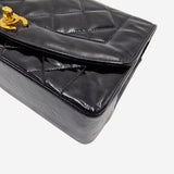 small patent diana flap bag
