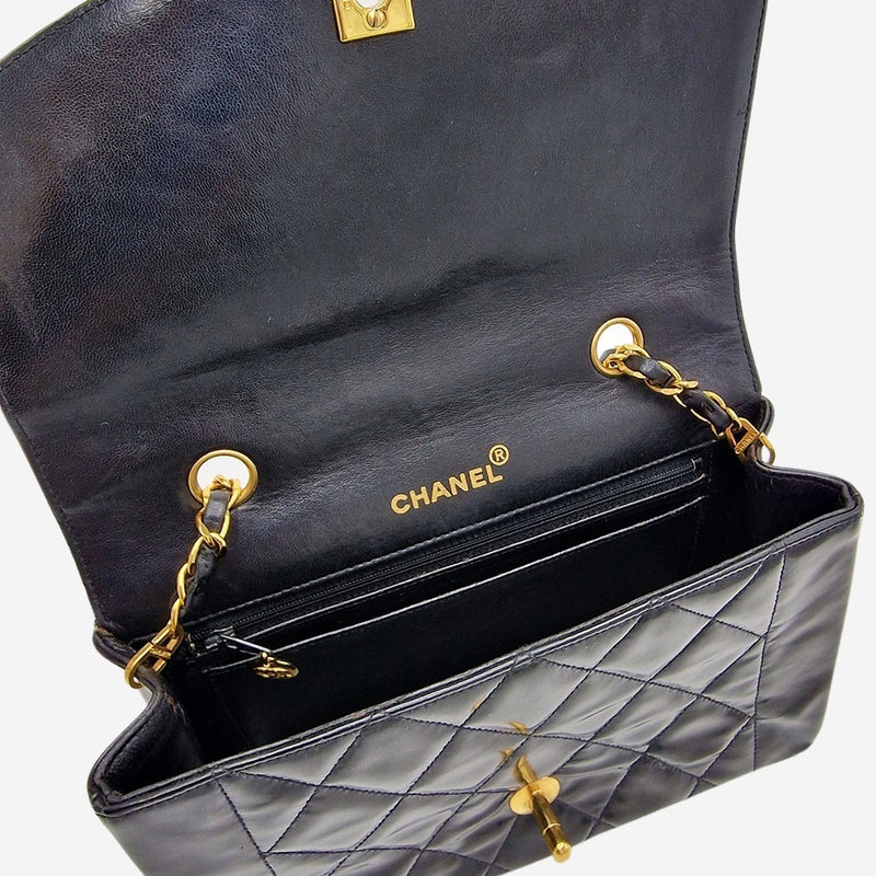 small patent diana flap bag