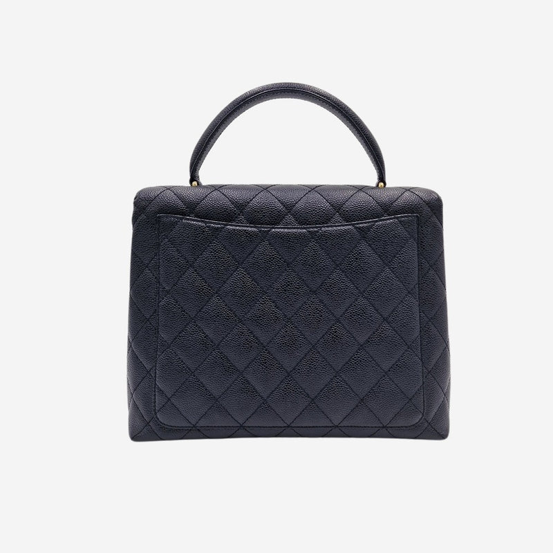 sjælden vintage caviar top handle "kelly"