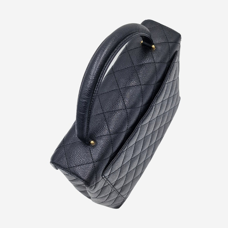 sjælden vintage caviar top handle "kelly"