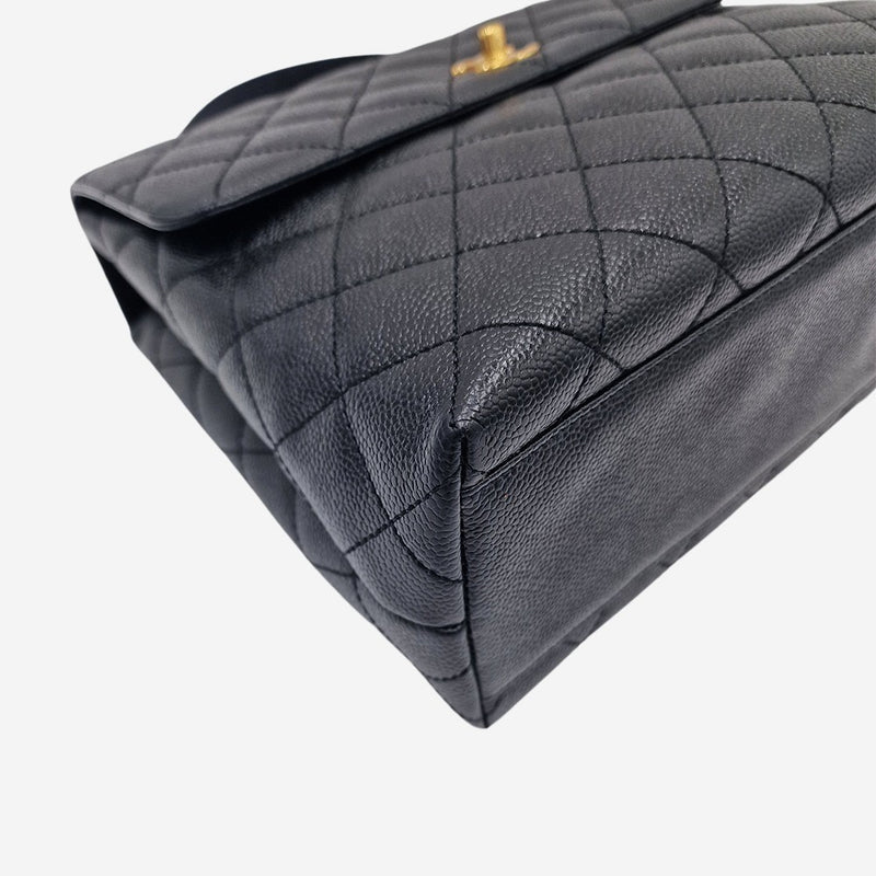 sjælden vintage caviar top handle "kelly"