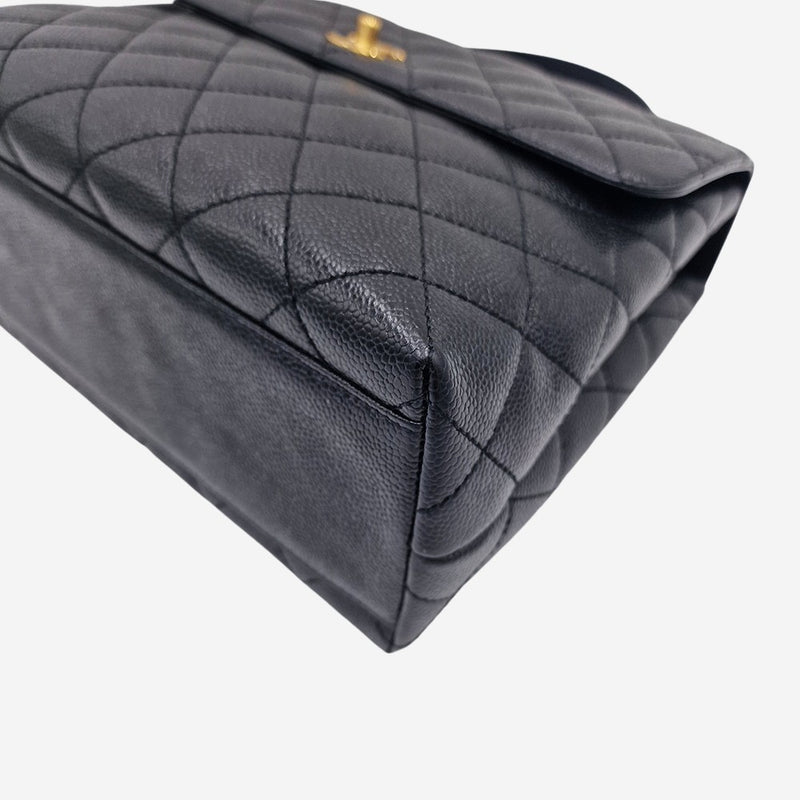 sjælden vintage caviar top handle "kelly"