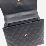 sjælden vintage caviar top handle "kelly"