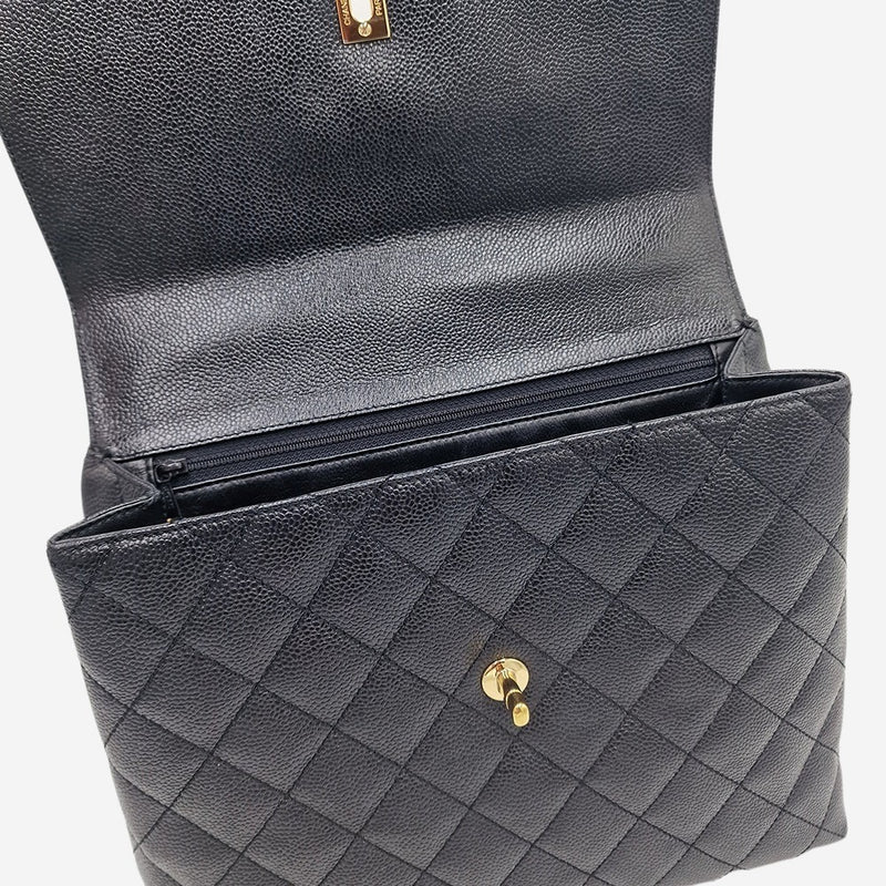 sjælden vintage caviar top handle "kelly"
