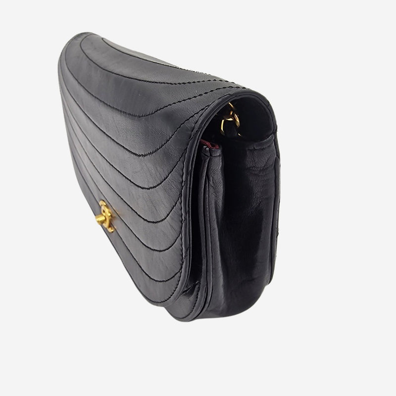 VINTAGE HALF MOON FLAP BAG