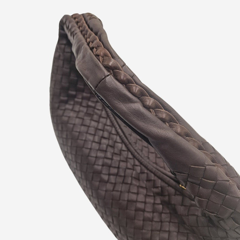 MEDIUM MØRKEBRUN CLASSIC VENETA HOBO