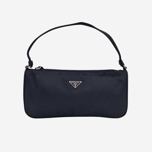 SORT NYLON HÅNDTASKE
