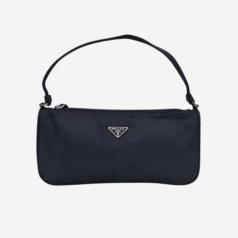 SORT NYLON HÅNDTASKE