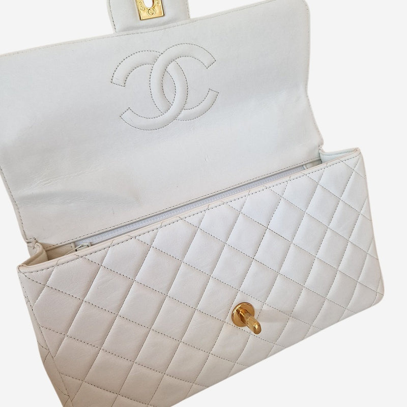 vintage top handle parent kelly flap bag