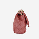 PEARLY PINK CLASSIC JEWELED FLAP BAG