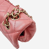 PEARLY PINK CLASSIC JEWELED FLAP BAG