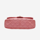 PEARLY PINK CLASSIC JEWELED FLAP BAG