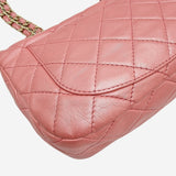PEARLY PINK CLASSIC JEWELED FLAP BAG