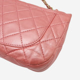PEARLY PINK CLASSIC JEWELED FLAP BAG