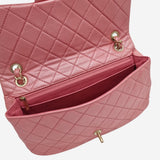 PEARLY PINK CLASSIC JEWELED FLAP BAG