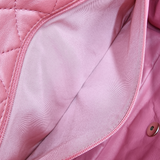 PEARLY PINK CLASSIC JEWELED FLAP BAG