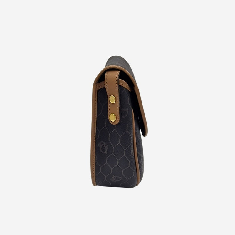 vintage honeycomb coated canvas crossbody
