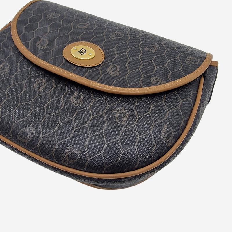 vintage honeycomb coated canvas crossbody