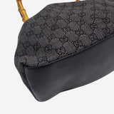 GG canvas bamboo skuldertaske