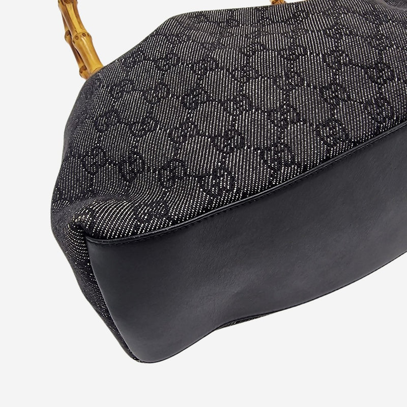 GG canvas bamboo skuldertaske