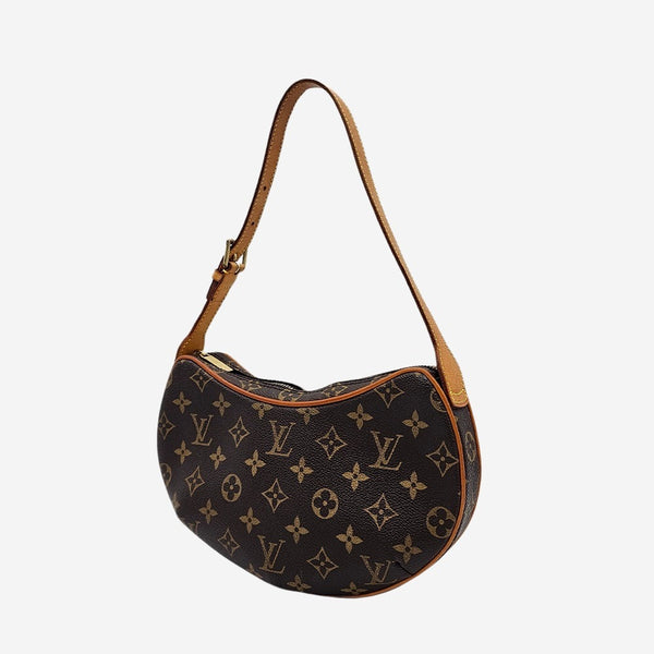 MONOGRAM CANVAS CROISSANT PM