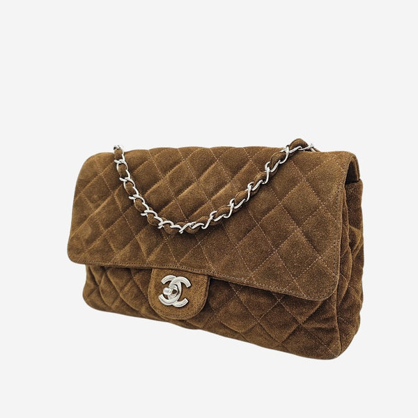 Medium ruskind single flap bag