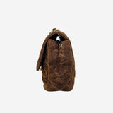 Medium ruskind single flap bag