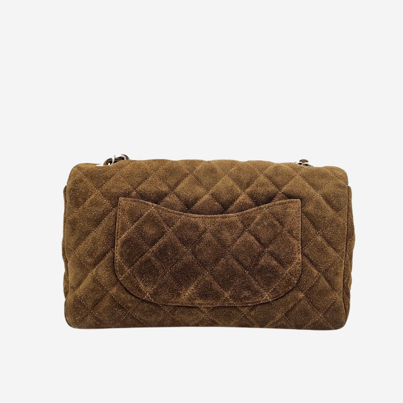 Medium ruskind single flap bag
