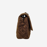 Medium ruskind single flap bag