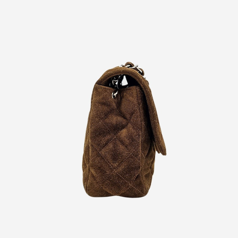 Medium ruskind single flap bag