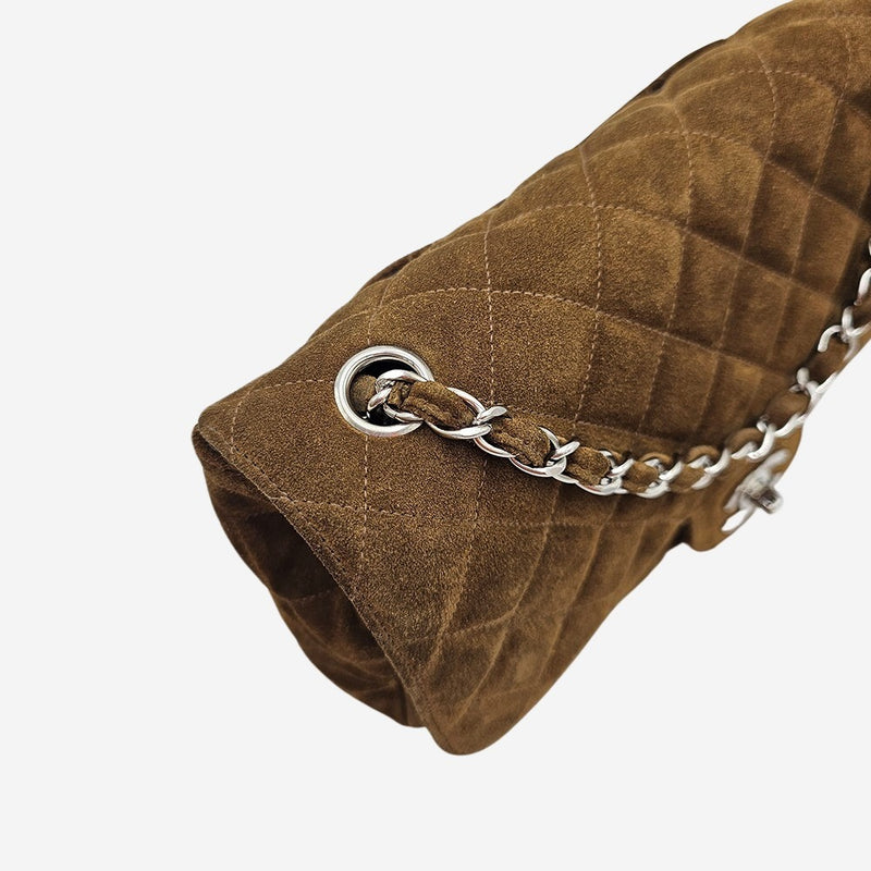 Medium ruskind single flap bag