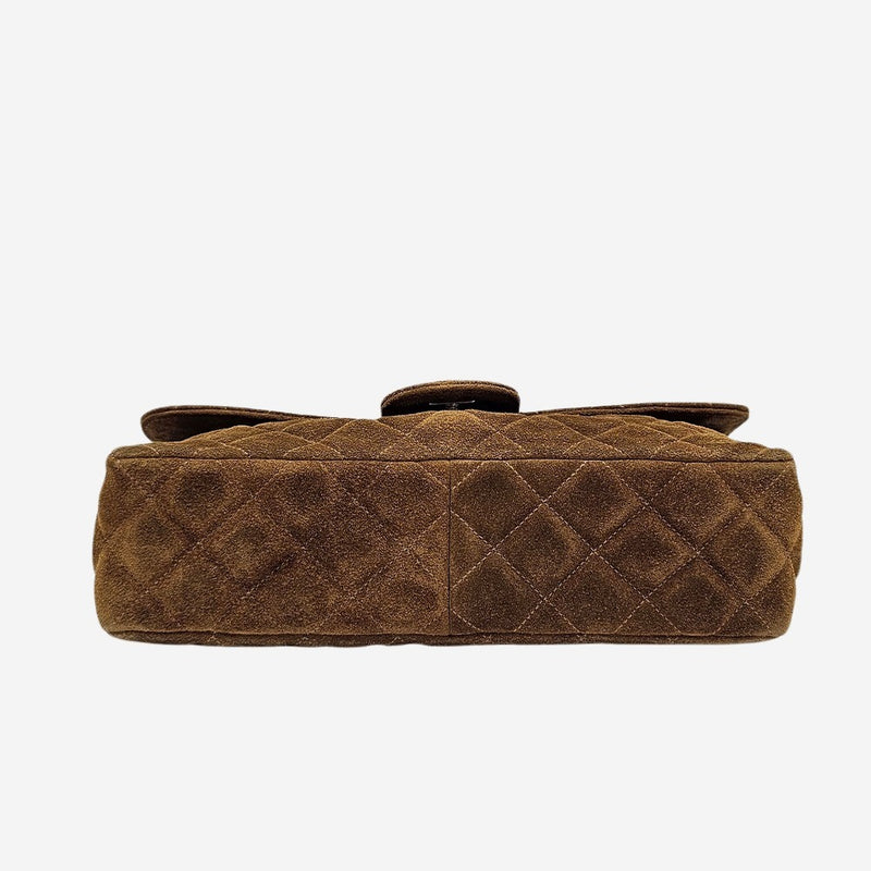 Medium ruskind single flap bag