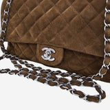 Medium ruskind single flap bag
