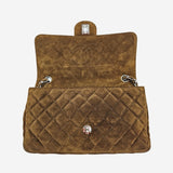 Medium ruskind single flap bag