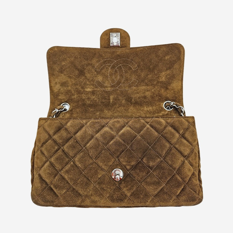 Medium ruskind single flap bag