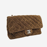 Medium ruskind single flap bag